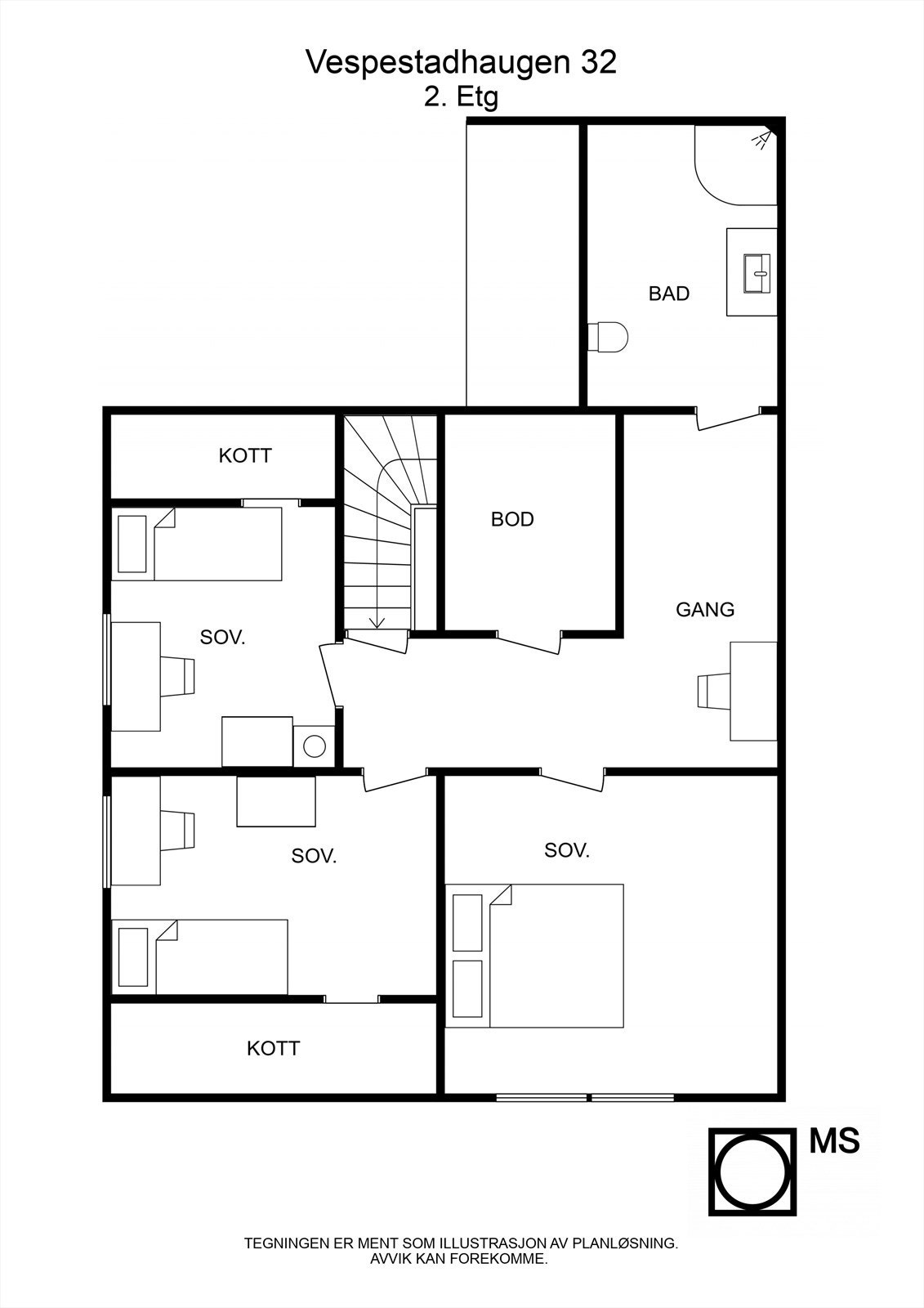 Plantegning 2.etasje. Galleribilde