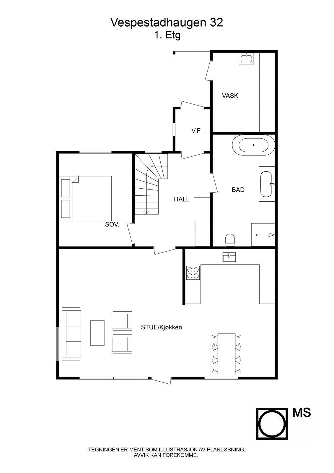 Plantegning 1.etasje. Galleribilde