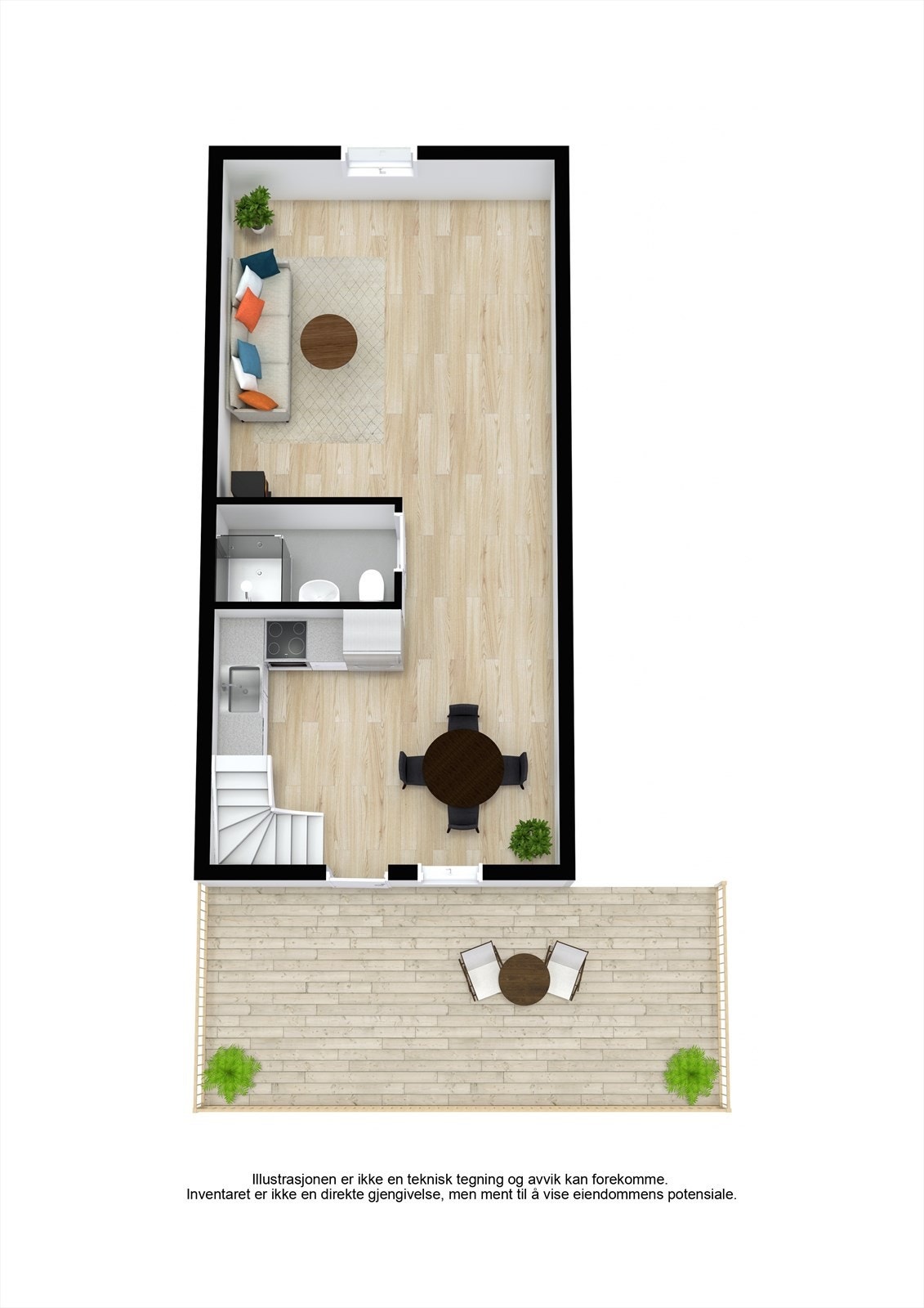 Planskisse hovedetasje. Galleribilde