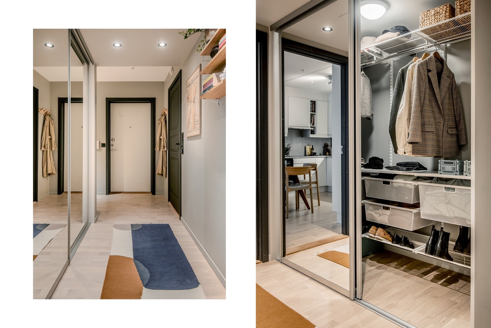 Boligen ligger i tredje etasje med heisadkomst. Entréen gir et umiddelbart godt førsteinntrykk av boligen. Galleribilde