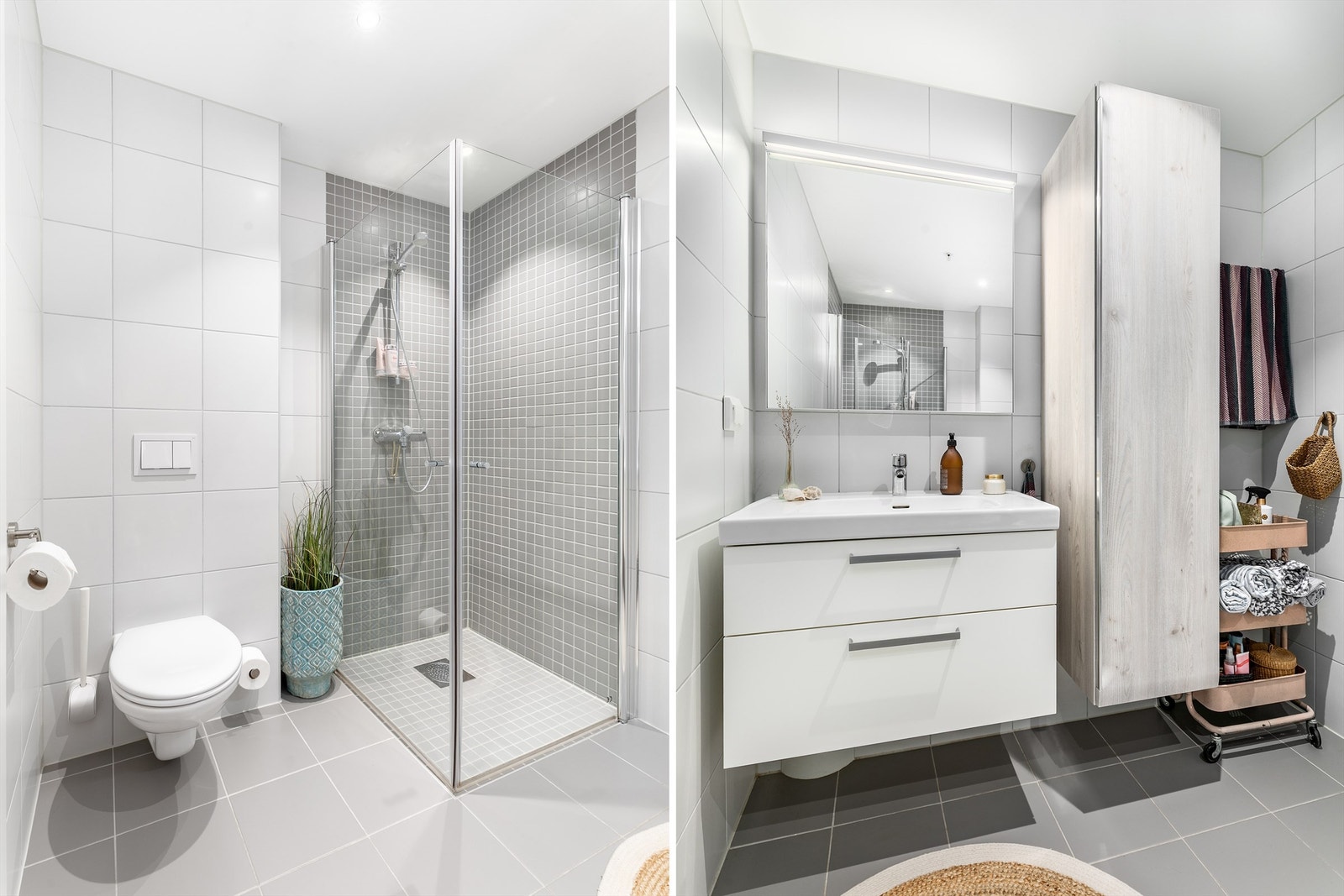 Et supplerende høyskap er installert på badet i senere år. Galleribilde