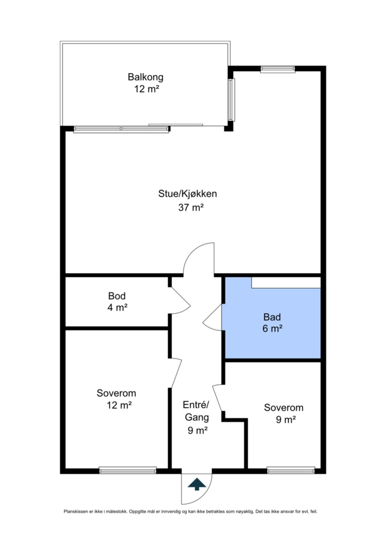 Plantegning over boligen. Galleribilde