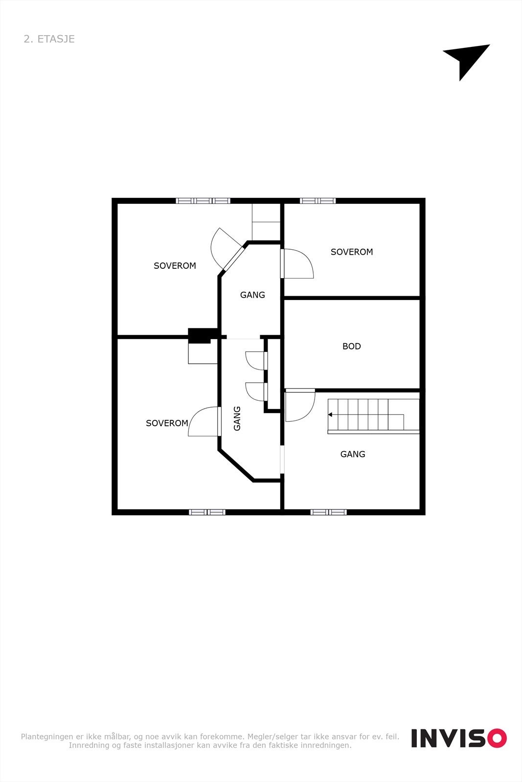Plantegning 2. etasje Galleribilde
