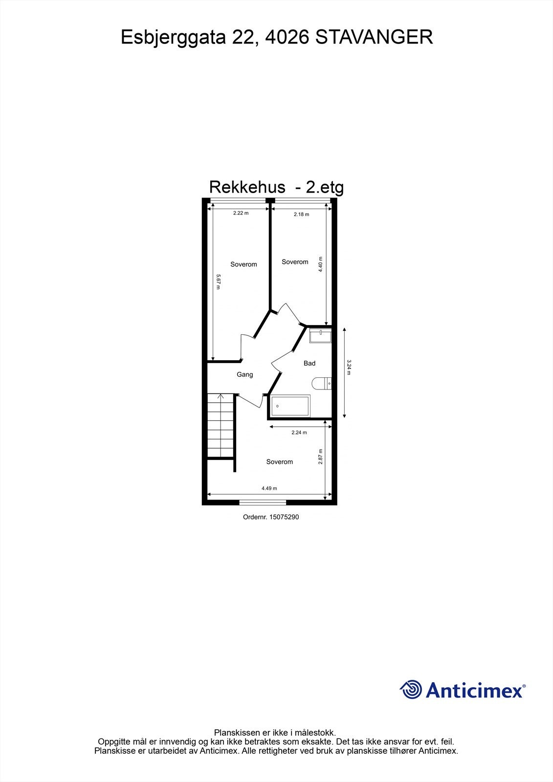 Plantegning andre etasje Galleribilde