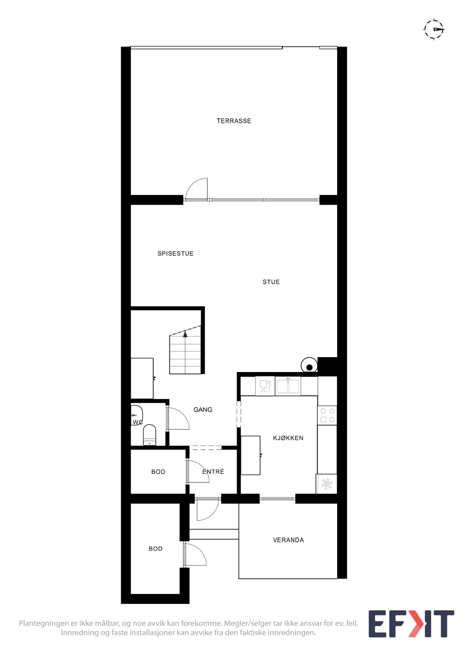 Plantegning 1. etasje. Galleribilde