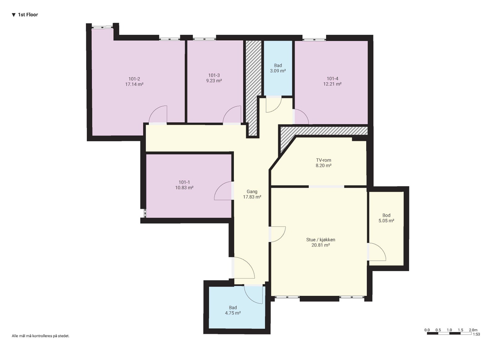 Planskisse Galleribilde