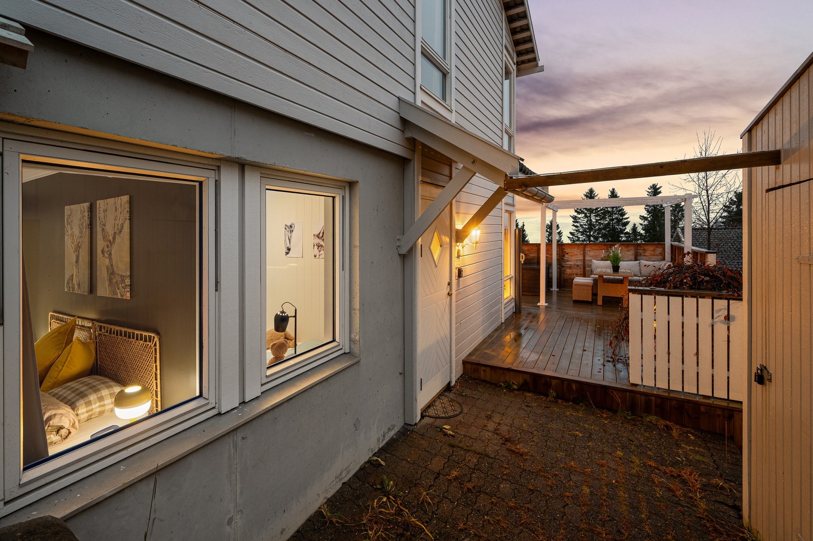 Leiligheten ligger i blindvei, noe som sørger for minimal trafikk og støy. Galleribilde