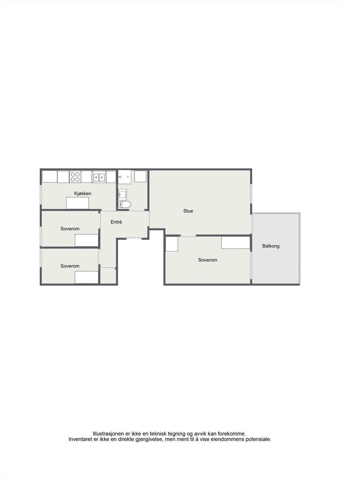 Floorplan letterhead - Hønen Alle 1b - 6. Floor - 2D Floor Plan Galleribilde