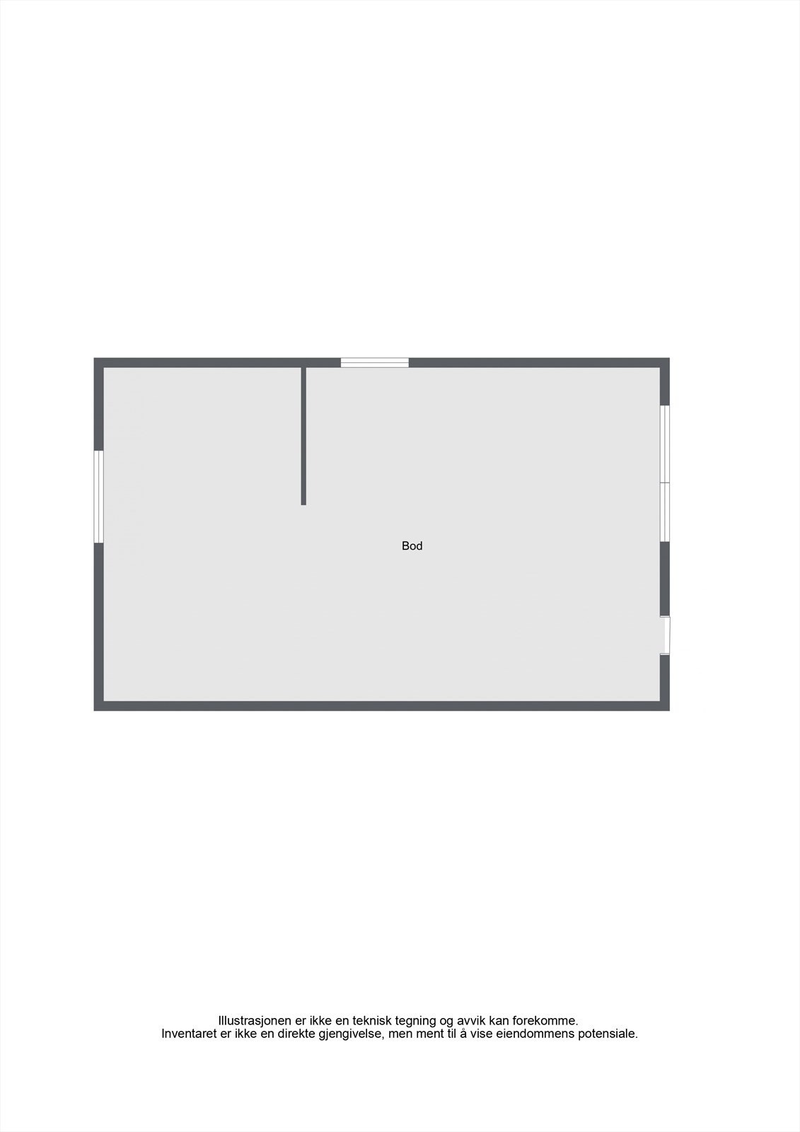 Plantegning Bod. Galleribilde