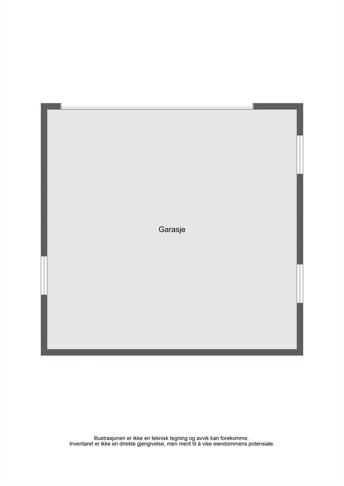 Plantegning Garasje. Galleribilde