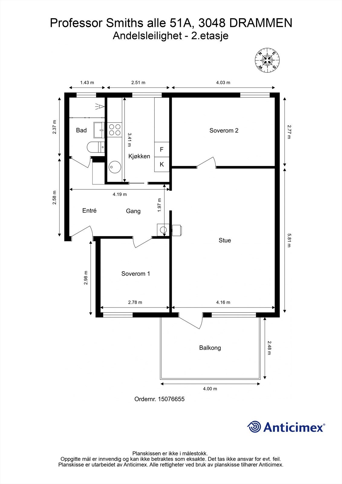 Plantegning 2.etg Galleribilde
