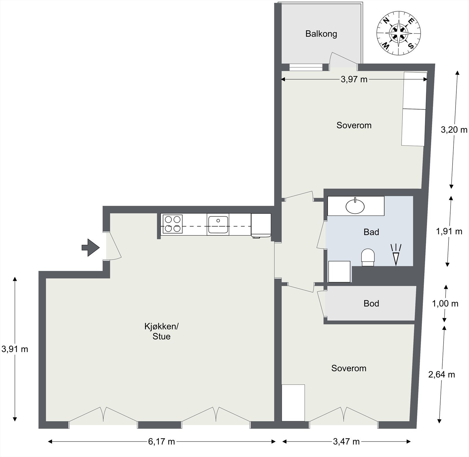 Plantegning, avvik kan forekomme Galleribilde