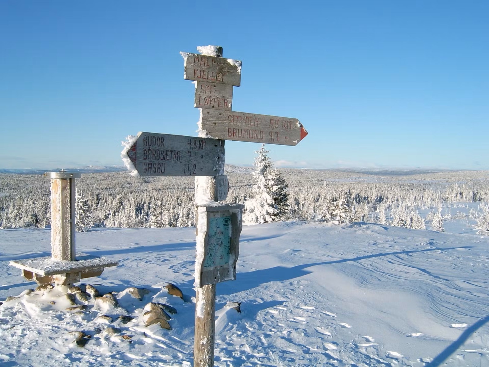 Løype nettet er stort og henger sammen med Budor og Sjusjøen Galleribilde