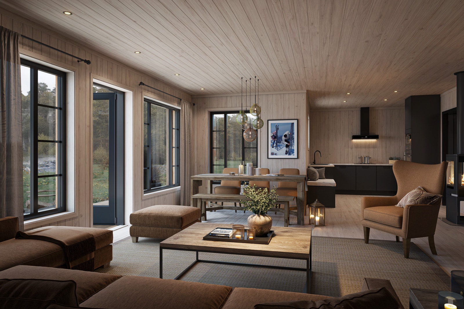 Hyttemodellen Sølen - illustrasjon Galleribilde