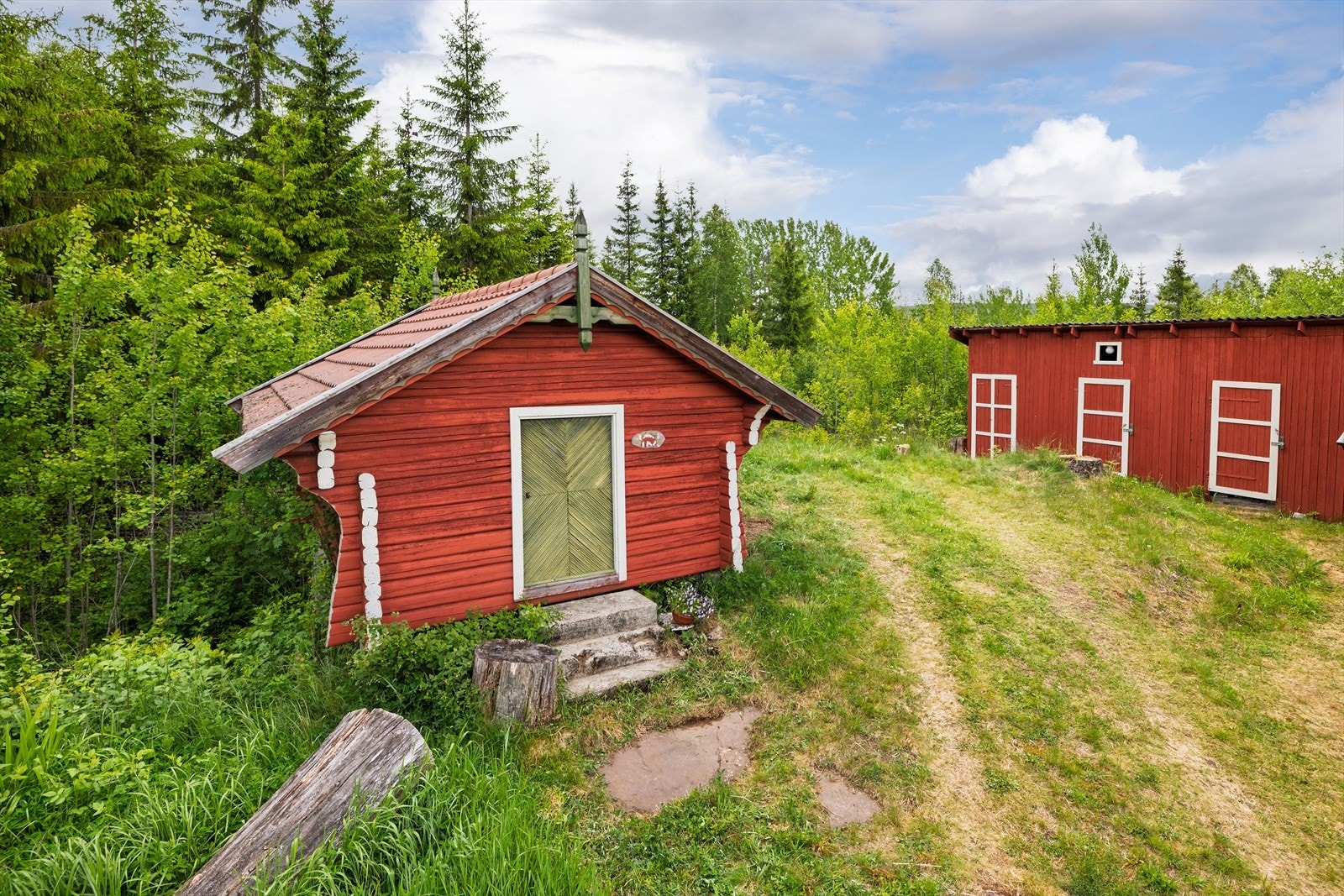 Klassisk stabbur som er innredet med sengeplasser. Galleribilde