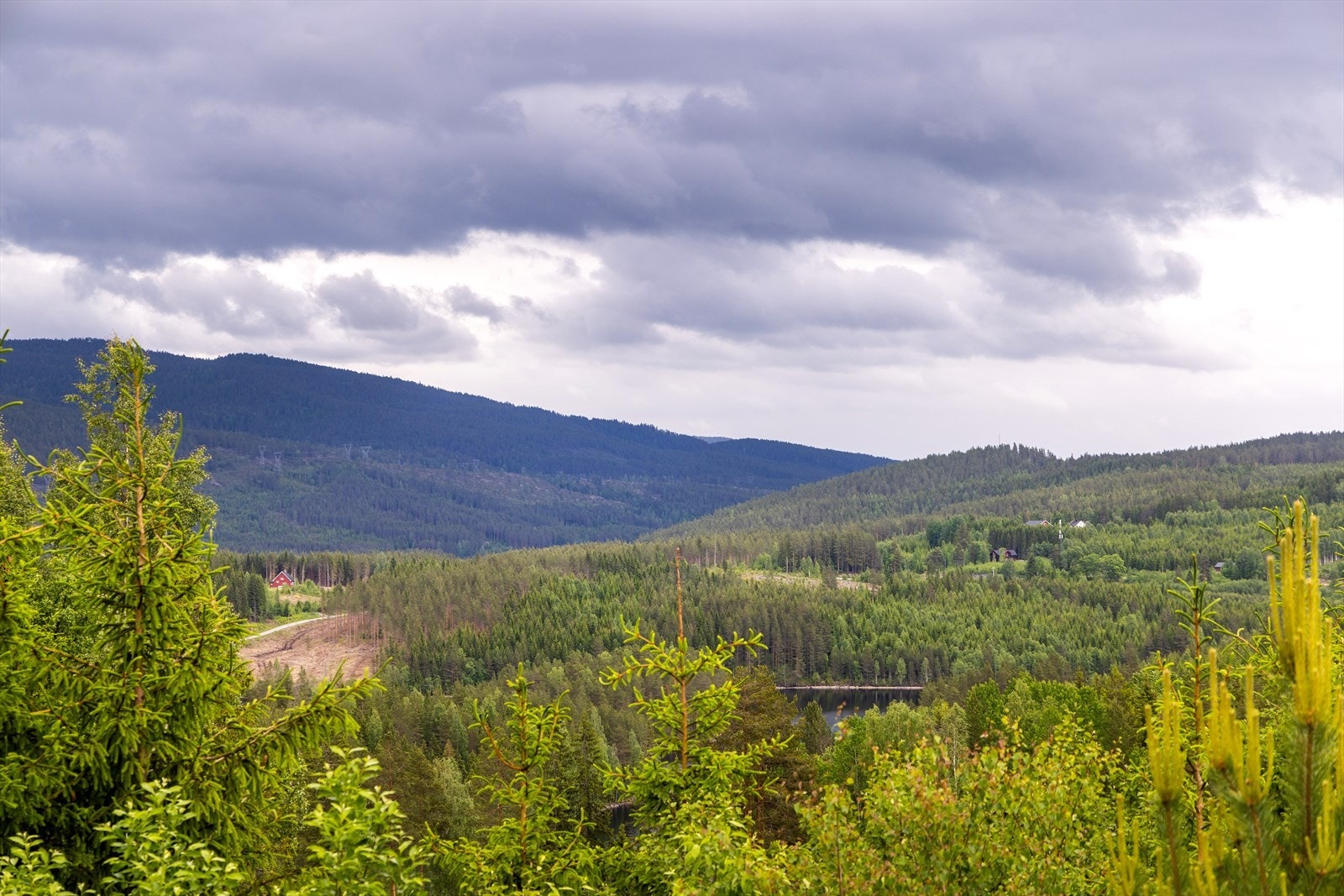 Eiendommen ligger på en "kolle" som gir flott utsikt til omkringliggende områder. Galleribilde