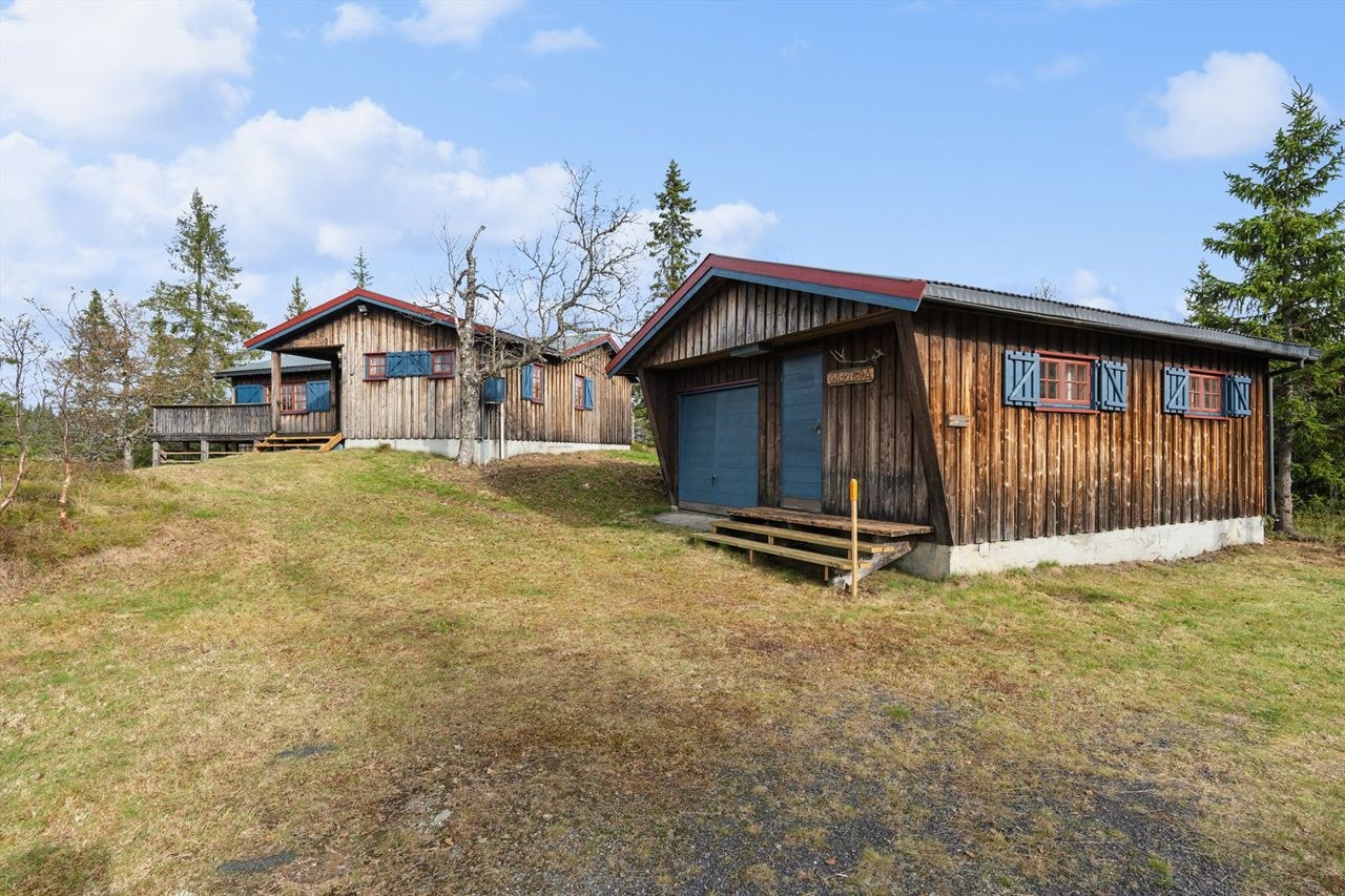 Eiendommen består av en fritidsbolig fra 1980 og et romslig anneks bygget i 1985. Galleribilde