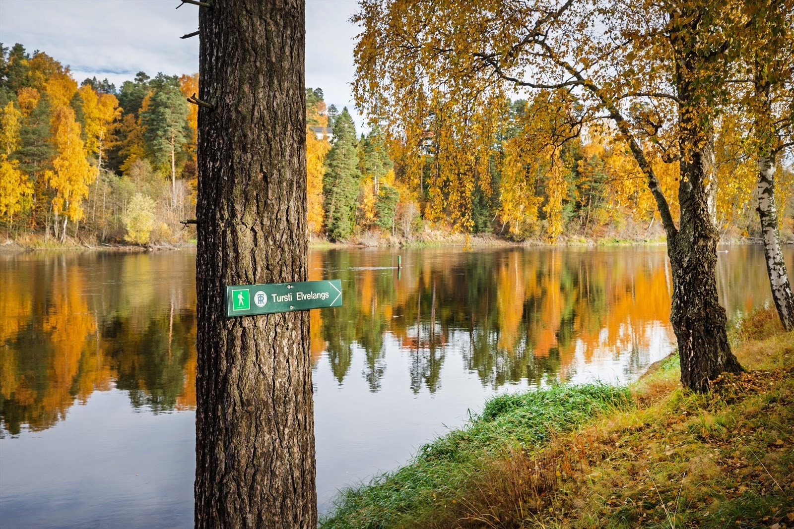 Turstien Elvelangs går rett utenfor døren! Galleribilde