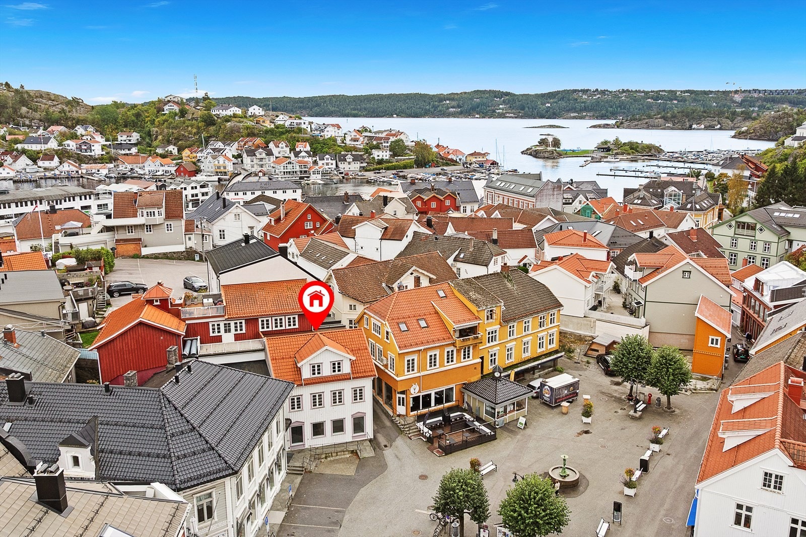 Dronebilder av området Galleribilde