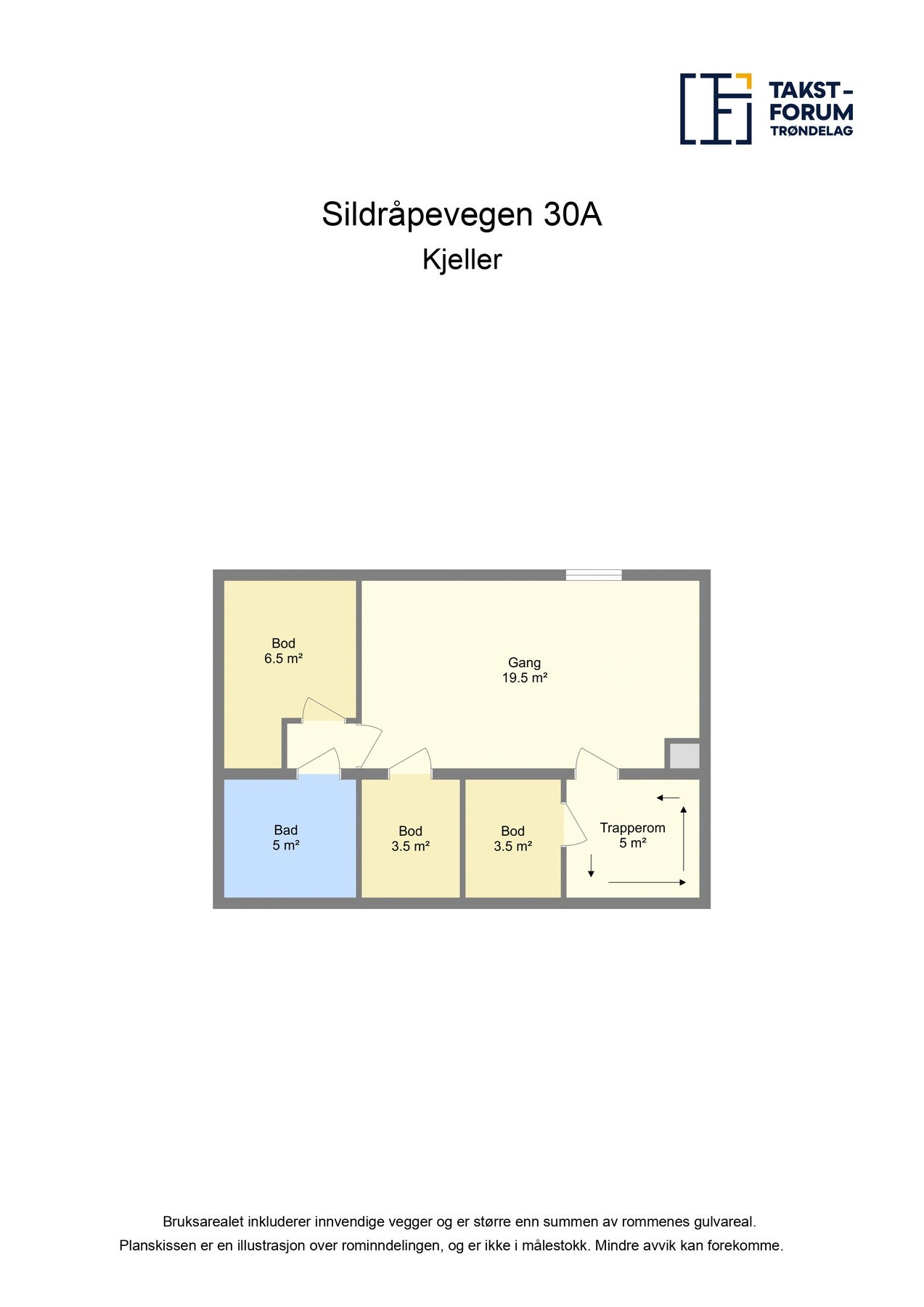 Planskisse kjeller. Galleribilde