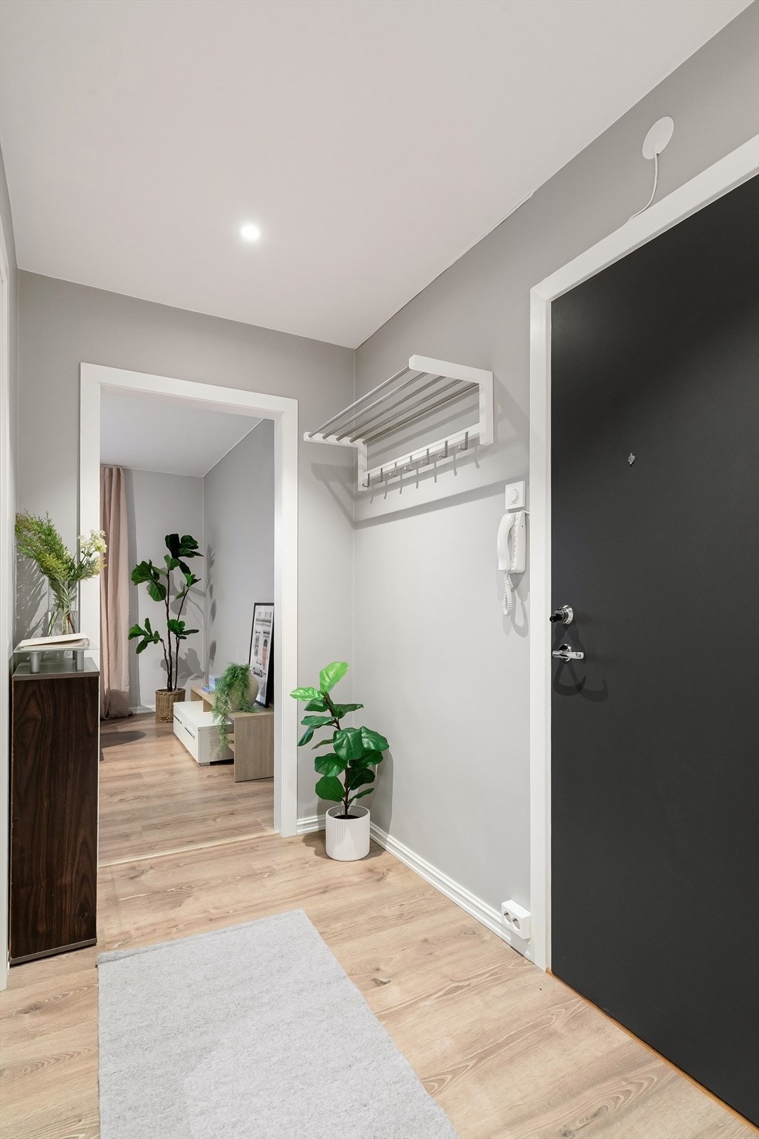 Ytterdør ny i 2015 og er av brannklasse EI-30 med 35 desibel lydmotstand. Galleribilde