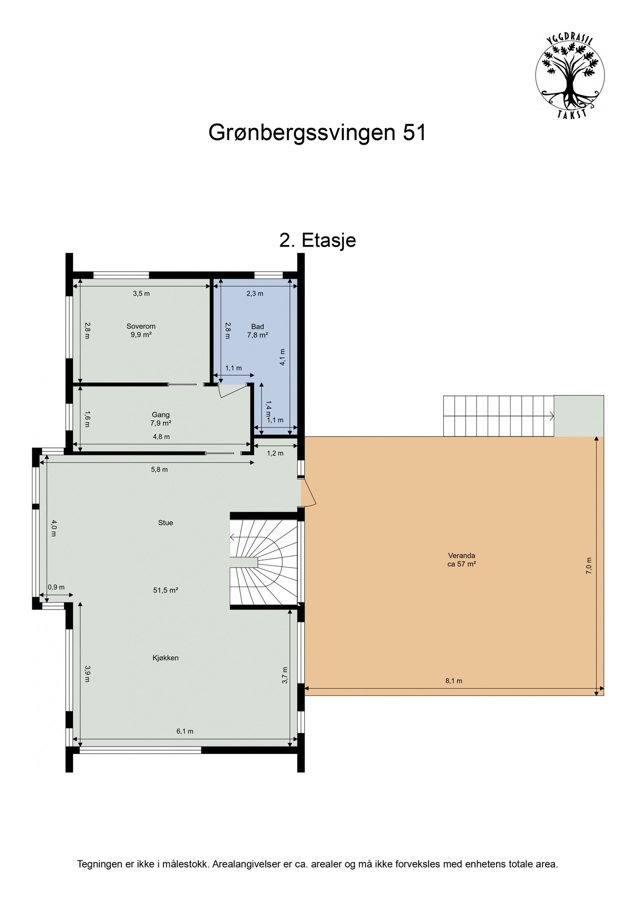 Plantegning 2. etasje. Galleribilde