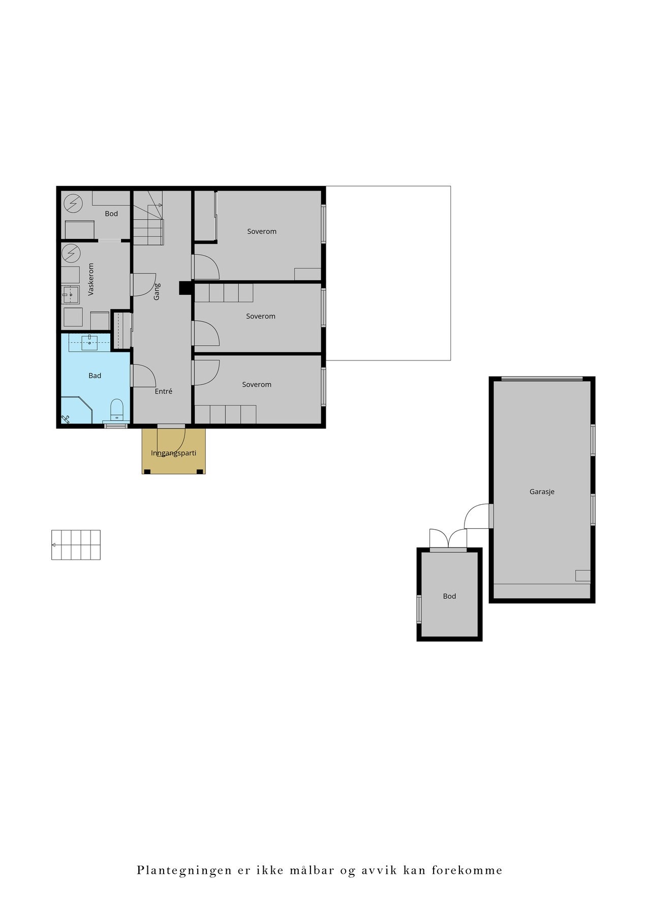 Plantegning første etasje Galleribilde
