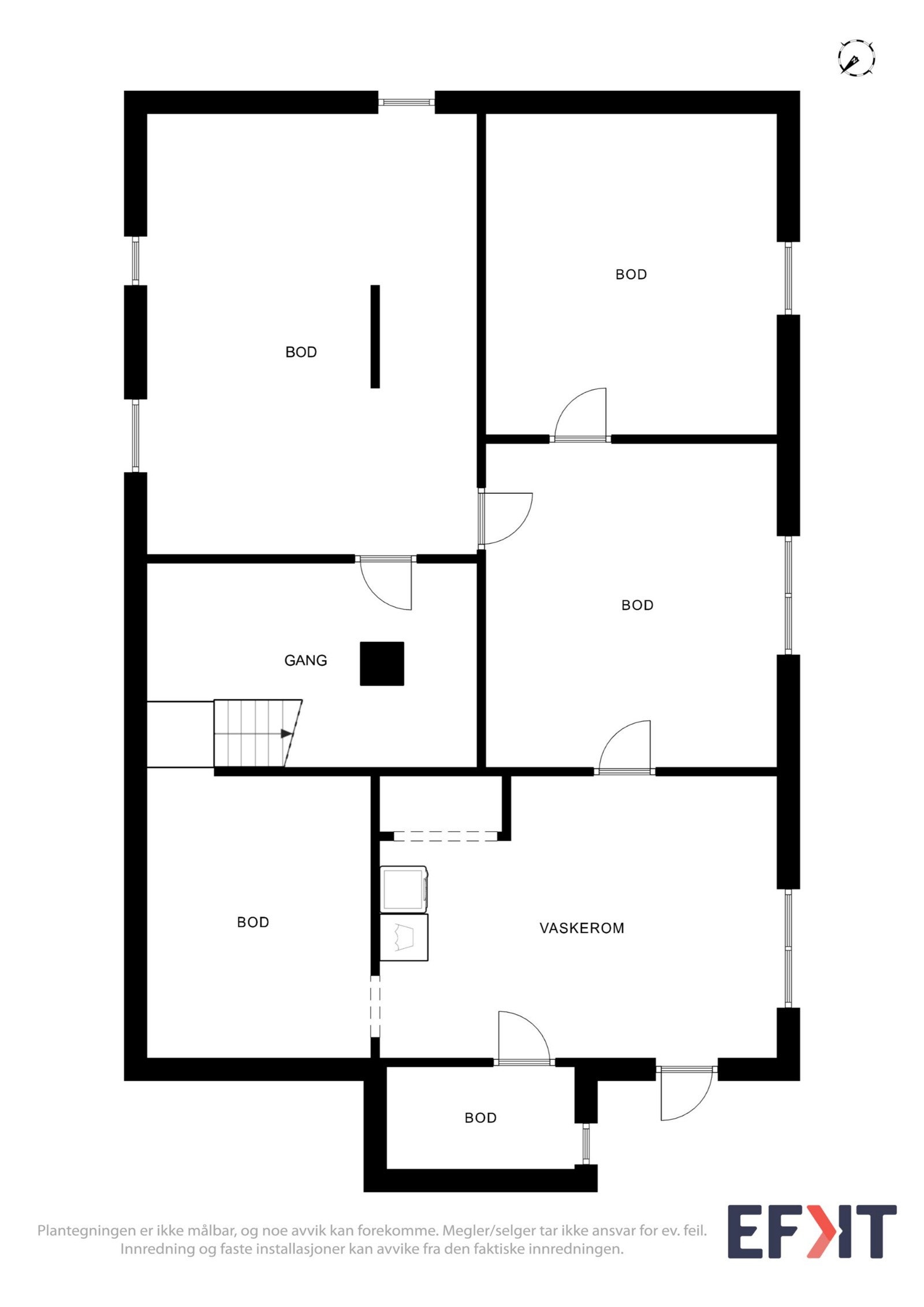 Plantegning kjeller Galleribilde