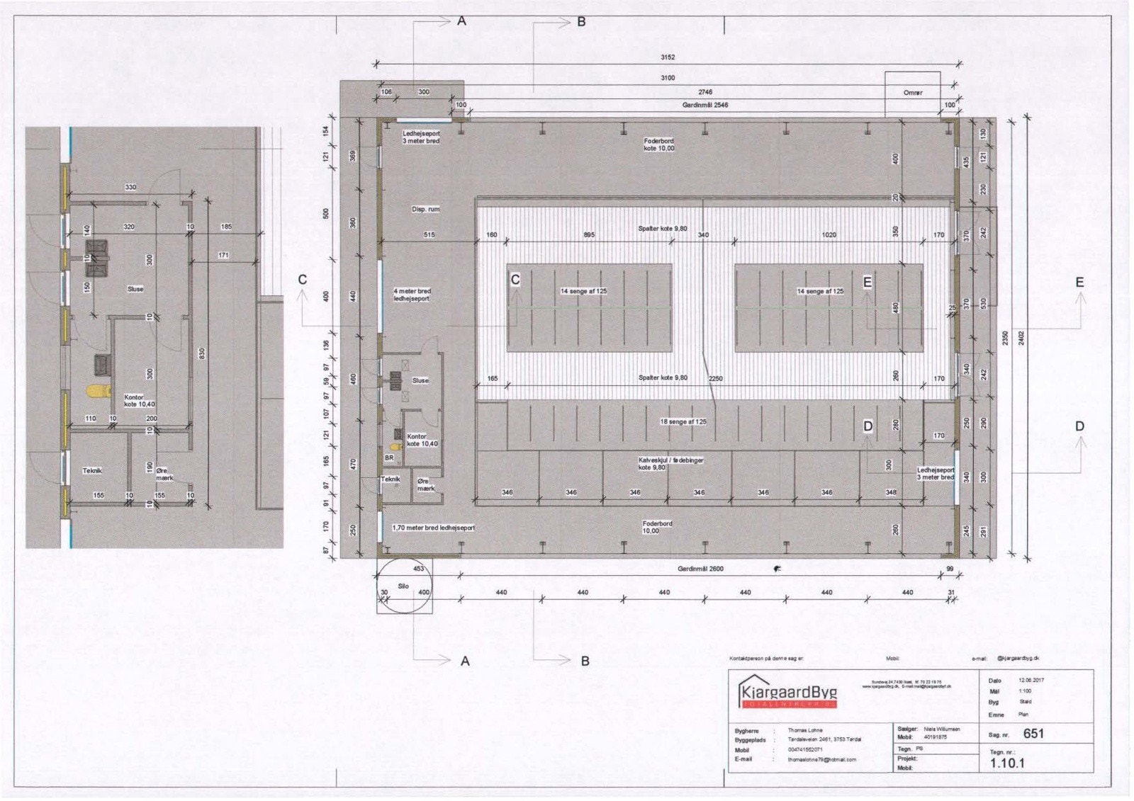 Plantegning fjøs Galleribilde