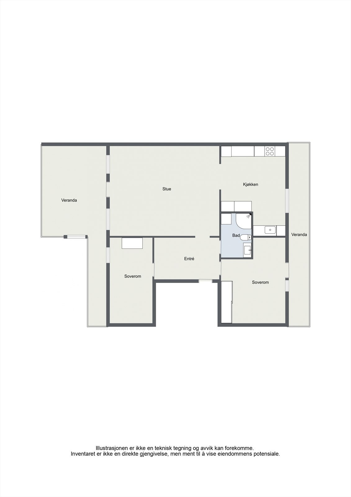 Floorplan letterhead - Nansenveien 30 - 1. Floor - 2D Floor Plan Galleribilde