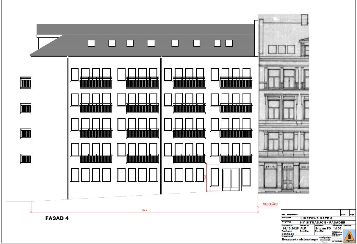 Balkongsøknad fasade Galleribilde