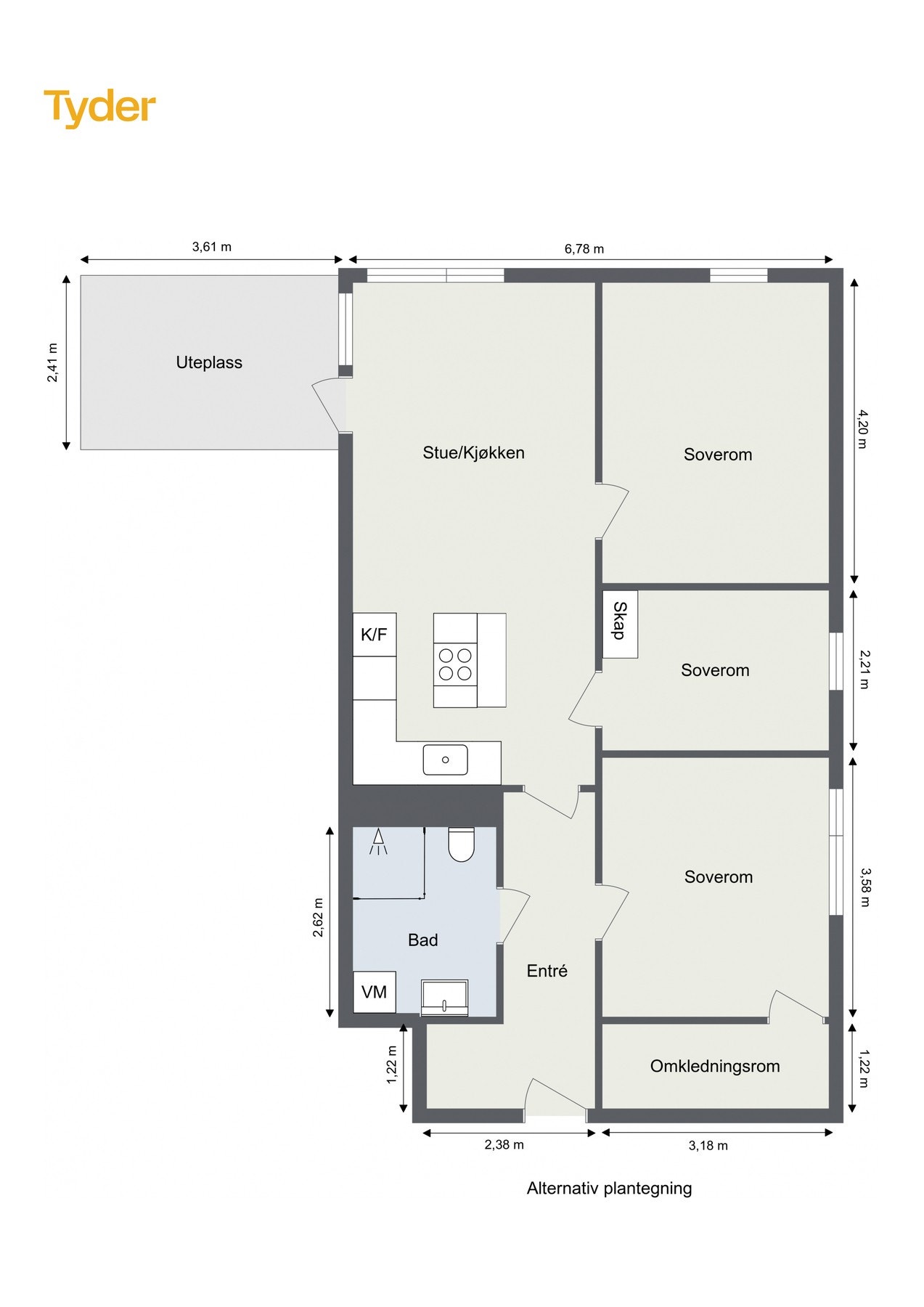 Alternativ plantegning. Galleribilde