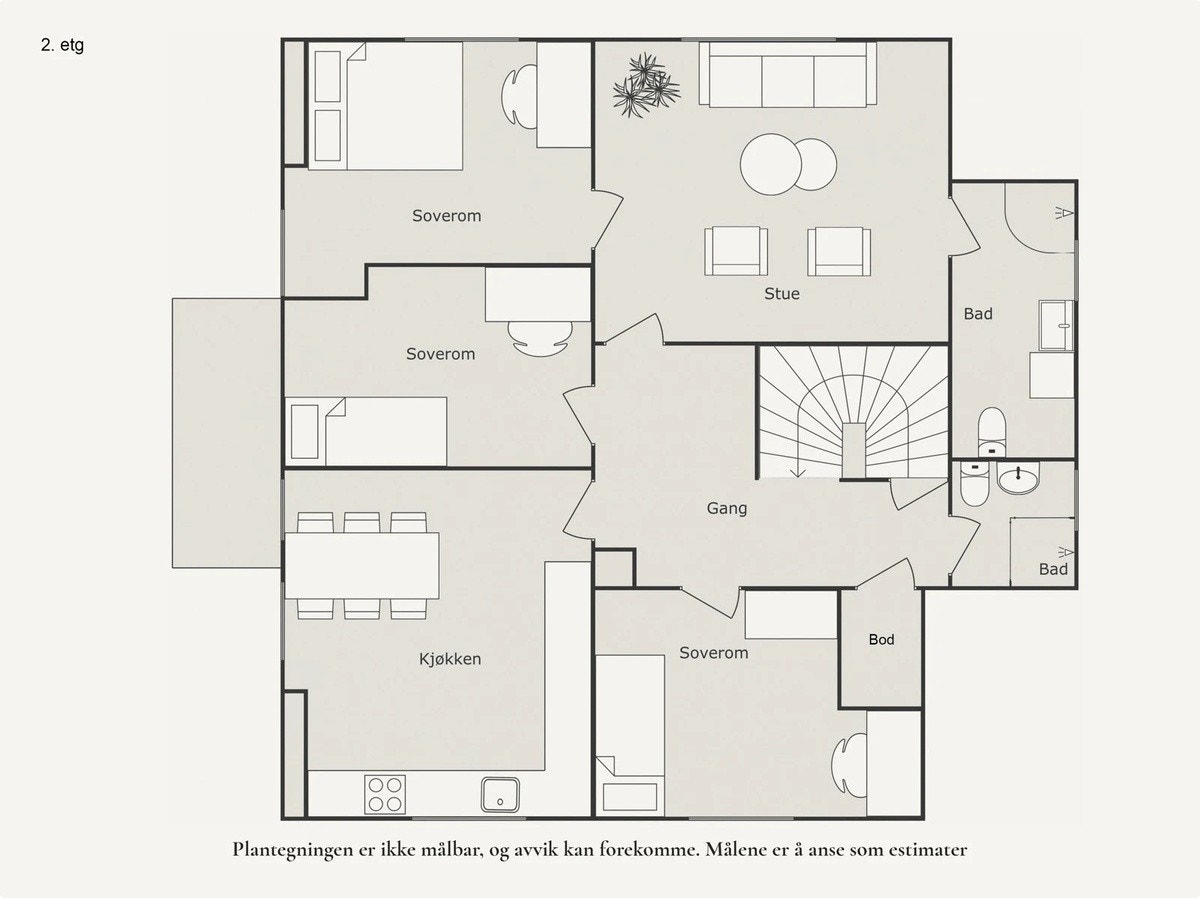 Plantegning 2. etg Galleribilde