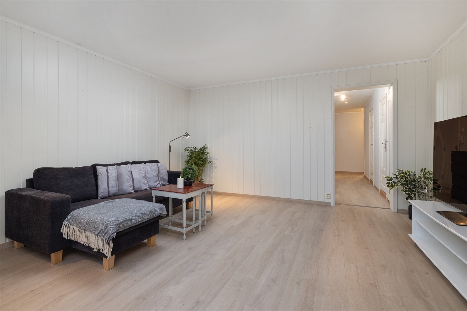 Gjennomført med lyse gulv og overflater, her er det lett å sette sitt eget preg Galleribilde