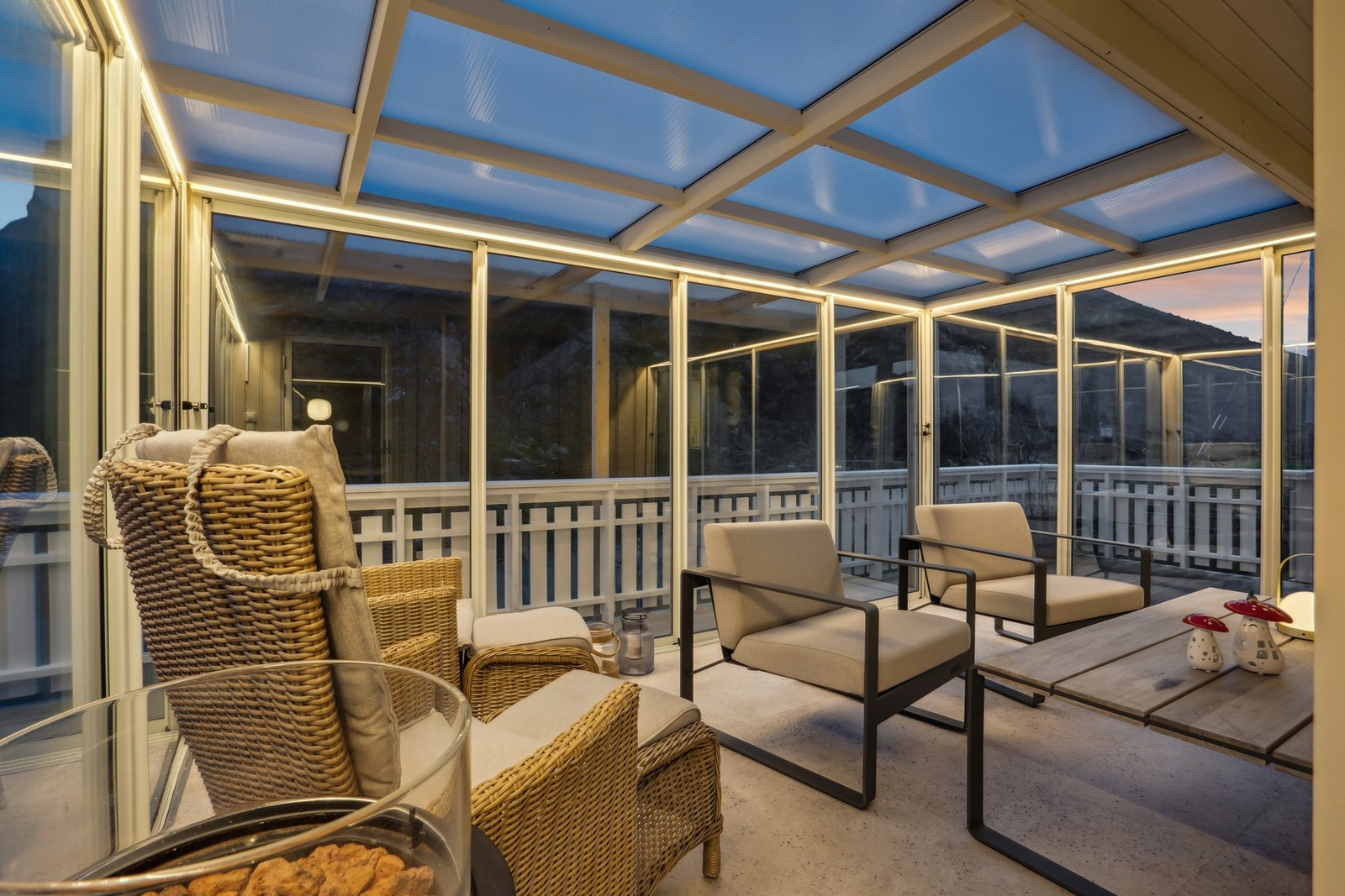 Vinterhage med klikkvinyl og varmefolie i gulvet Galleribilde