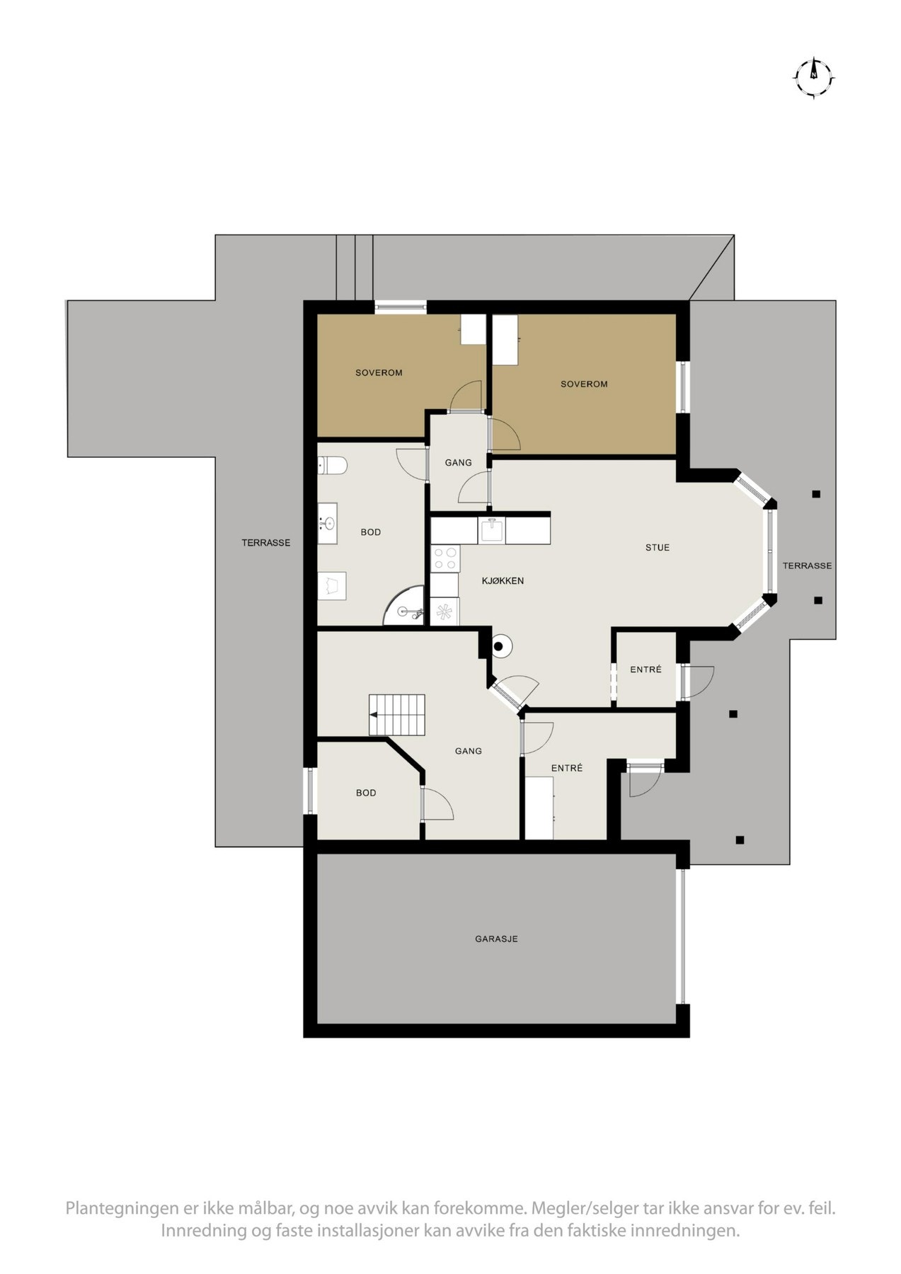 Plantegning sokkeletasje og utleiedel Galleribilde