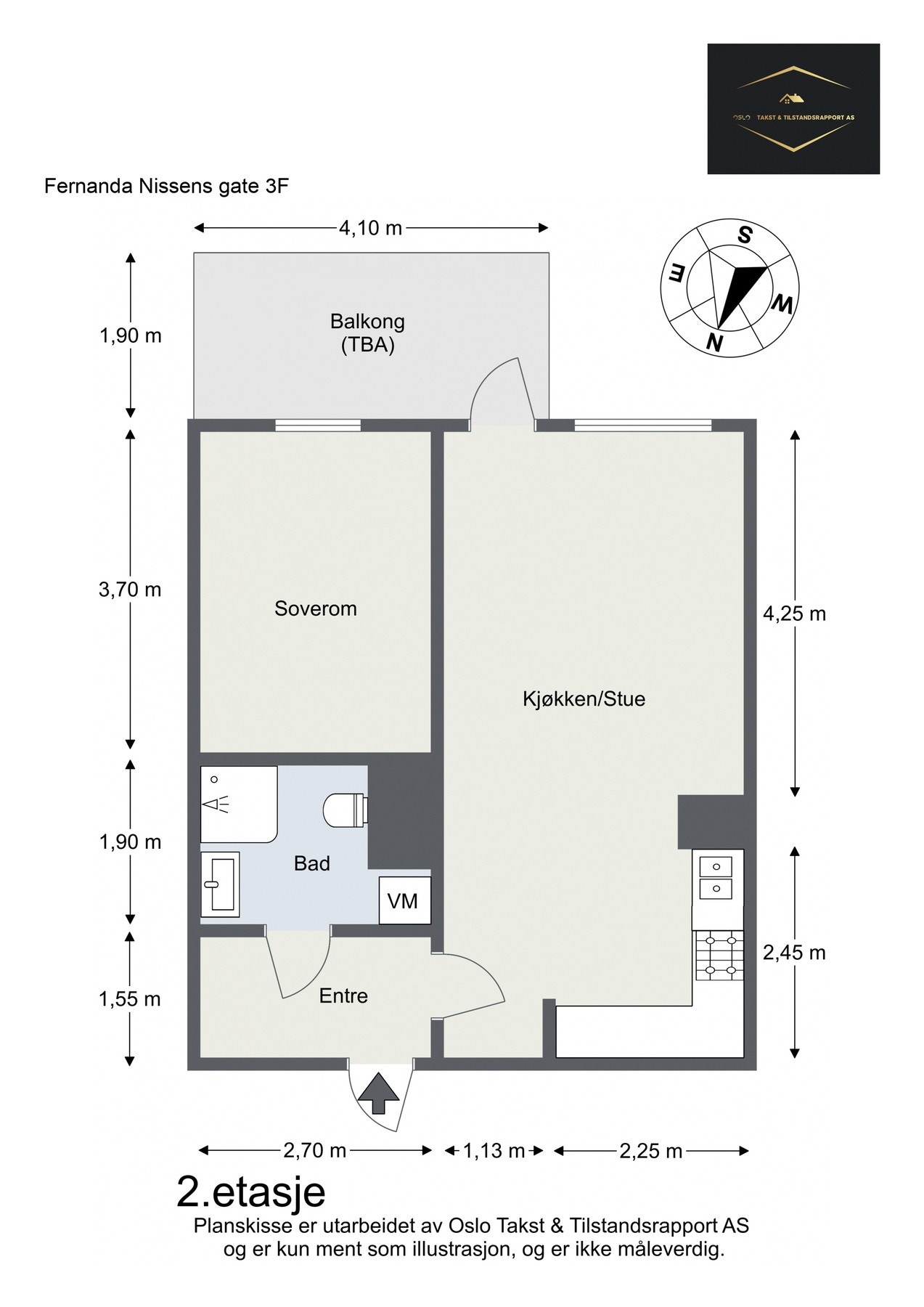 Leiligheten har en svært god planløsning. Galleribilde