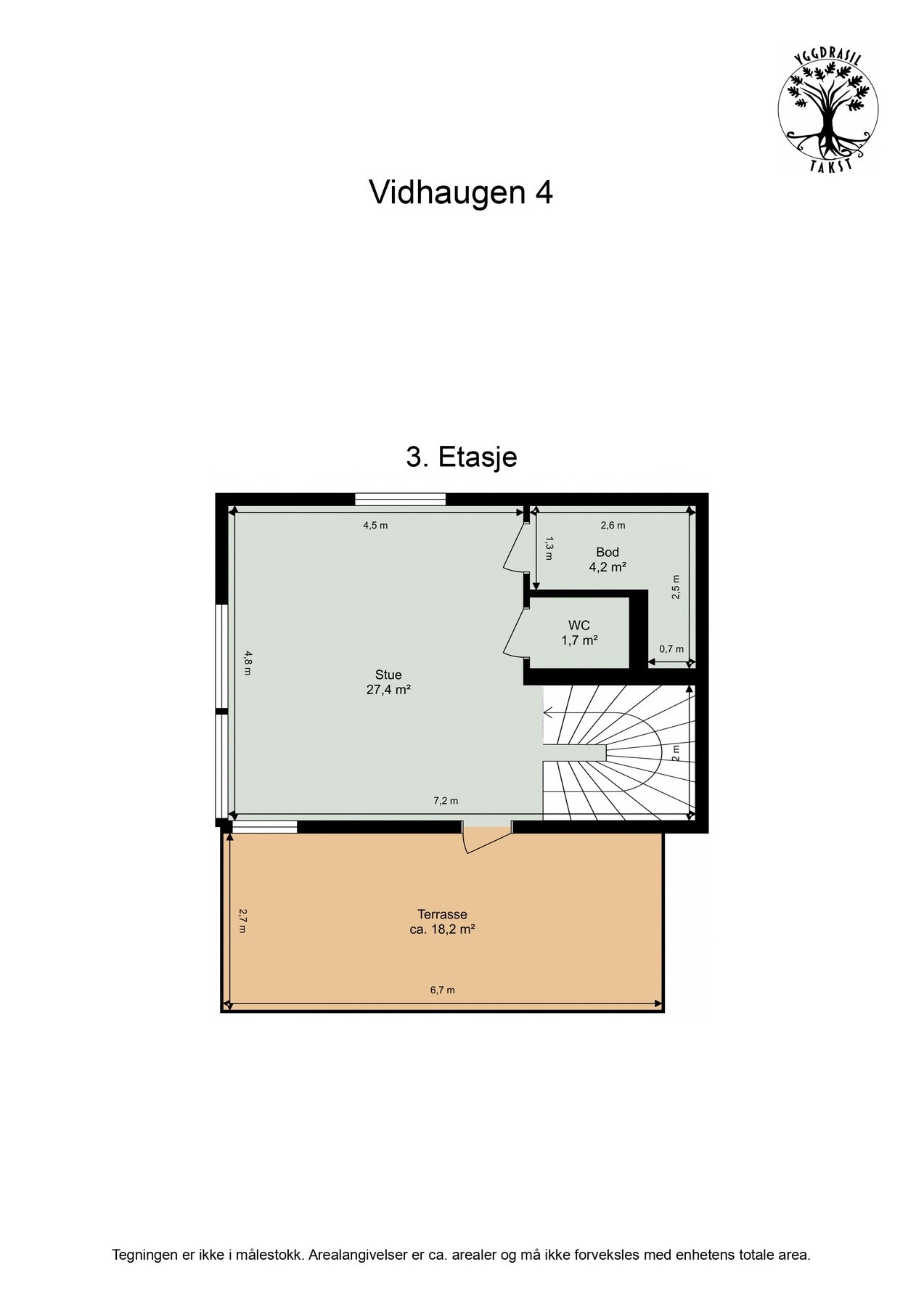 Plantegning 3. Etasje. Galleribilde
