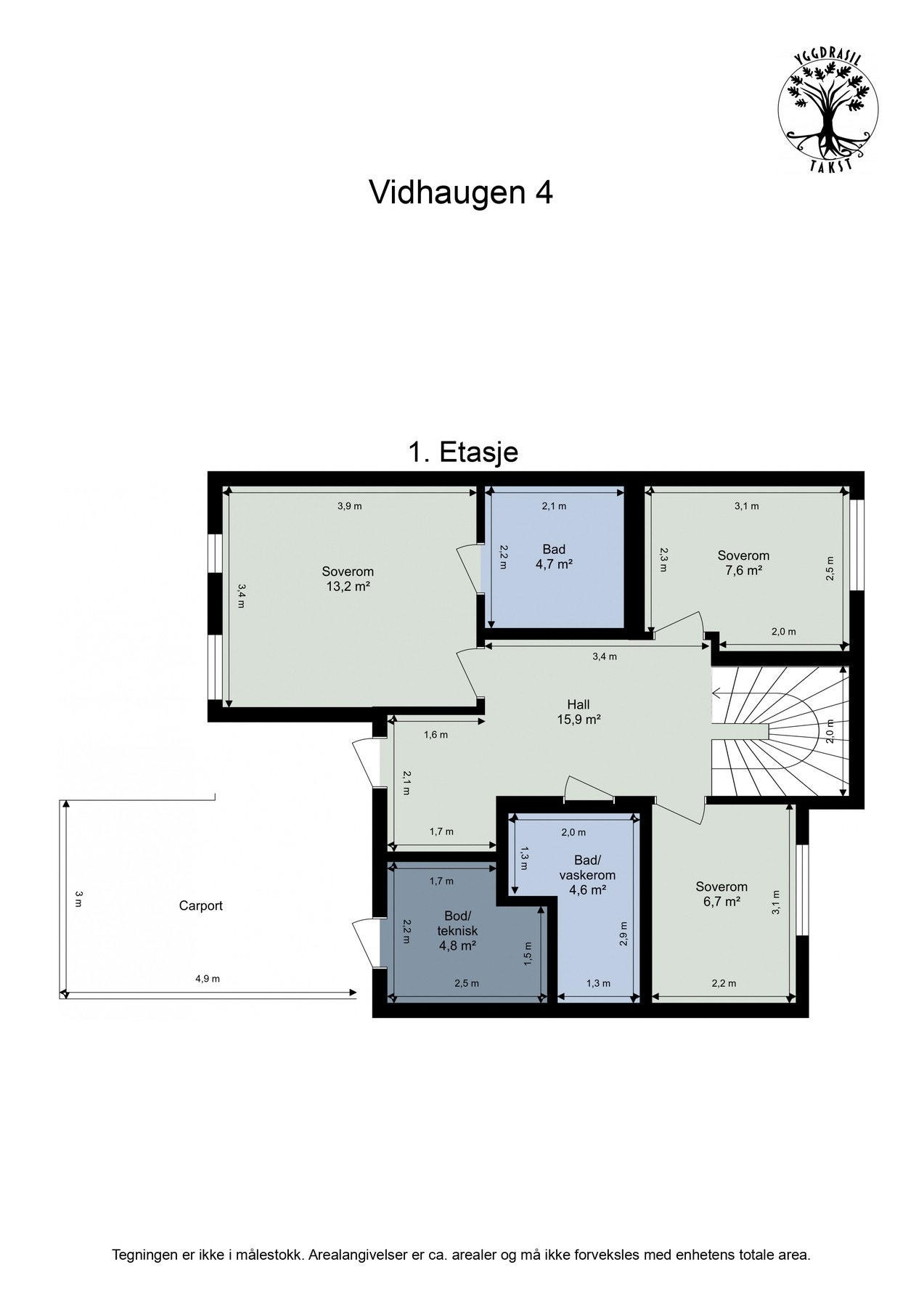 Plantegning 1. Etasje. Galleribilde