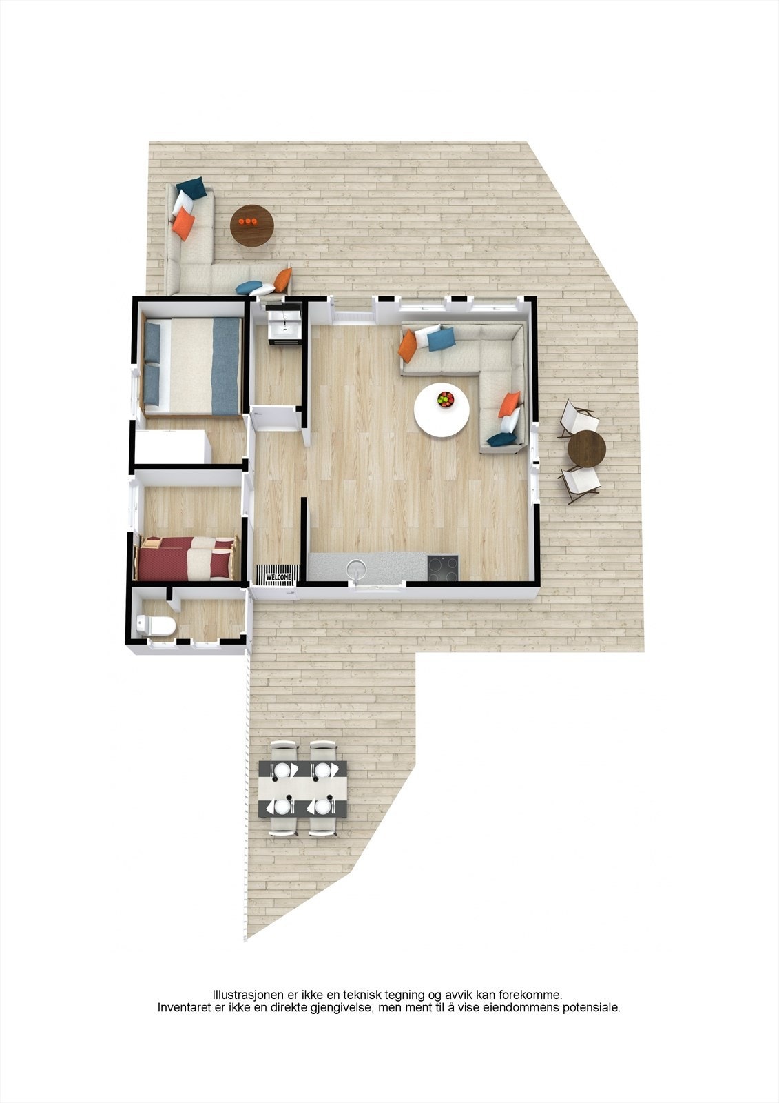 Plantegning 3D Galleribilde