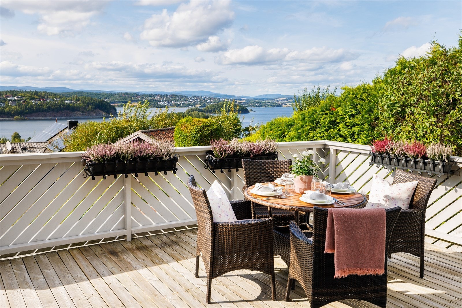 Lang kveldssol om sommeren Galleribilde