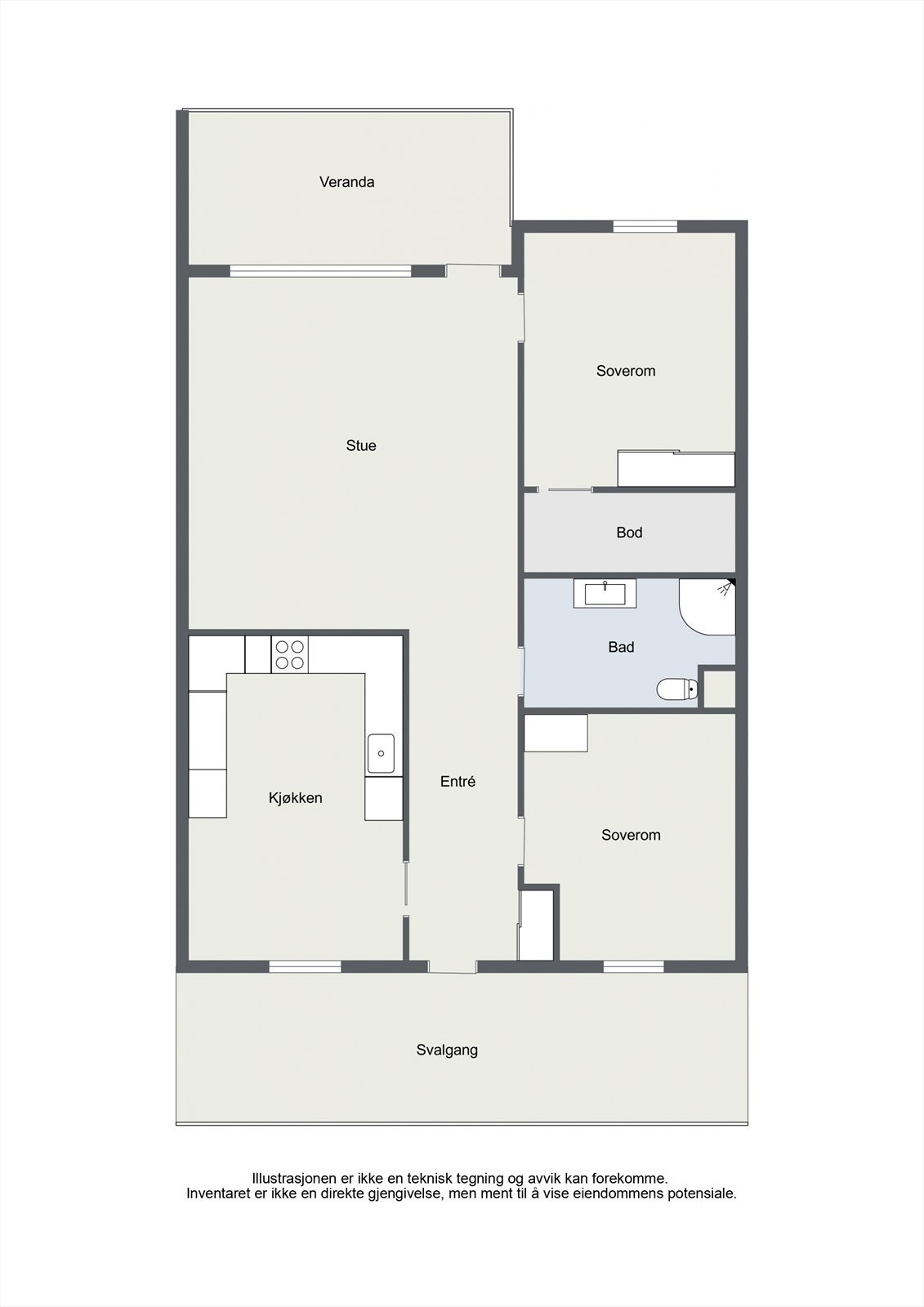 Floorplan letterhead - Hofsfossveien 2e - 1. Floor - 2D Floor Plan Galleribilde