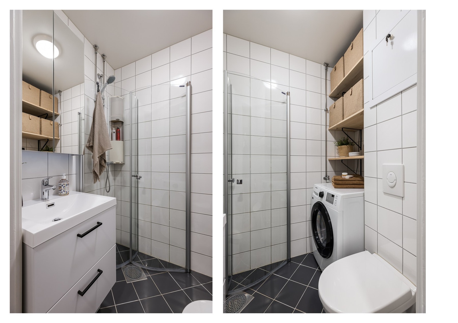 Badet er pusset opp i 2012 i regi av borettslaget, samt ny delikat servantinnredning fra 2025. Galleribilde