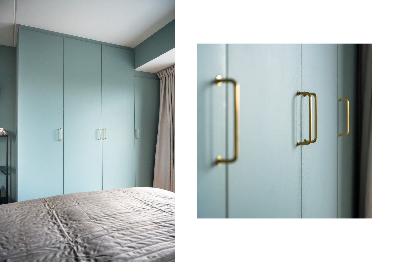 Rommet er innredet med et stort garderobeskap som medfølger handelen. Galleribilde