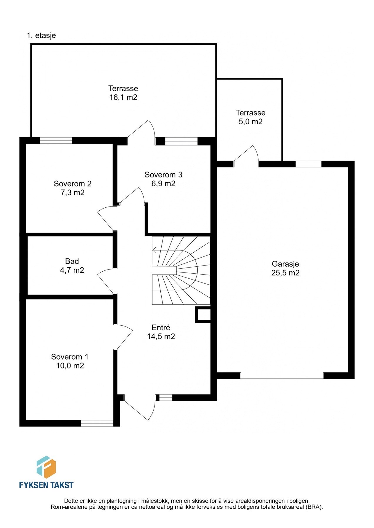 Planskisse 1.etasje. Galleribilde