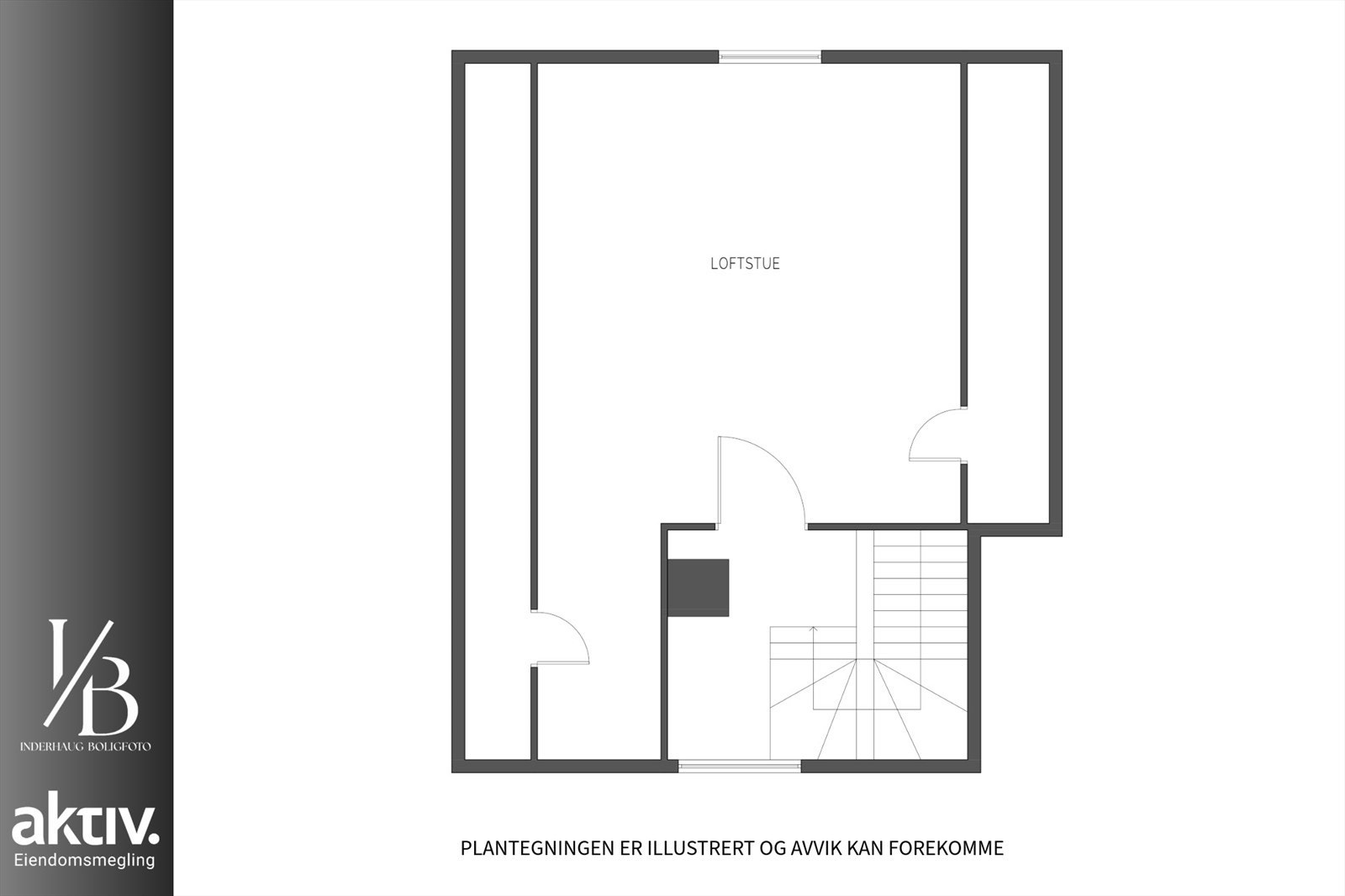 Plantegning loftsetasje. Galleribilde