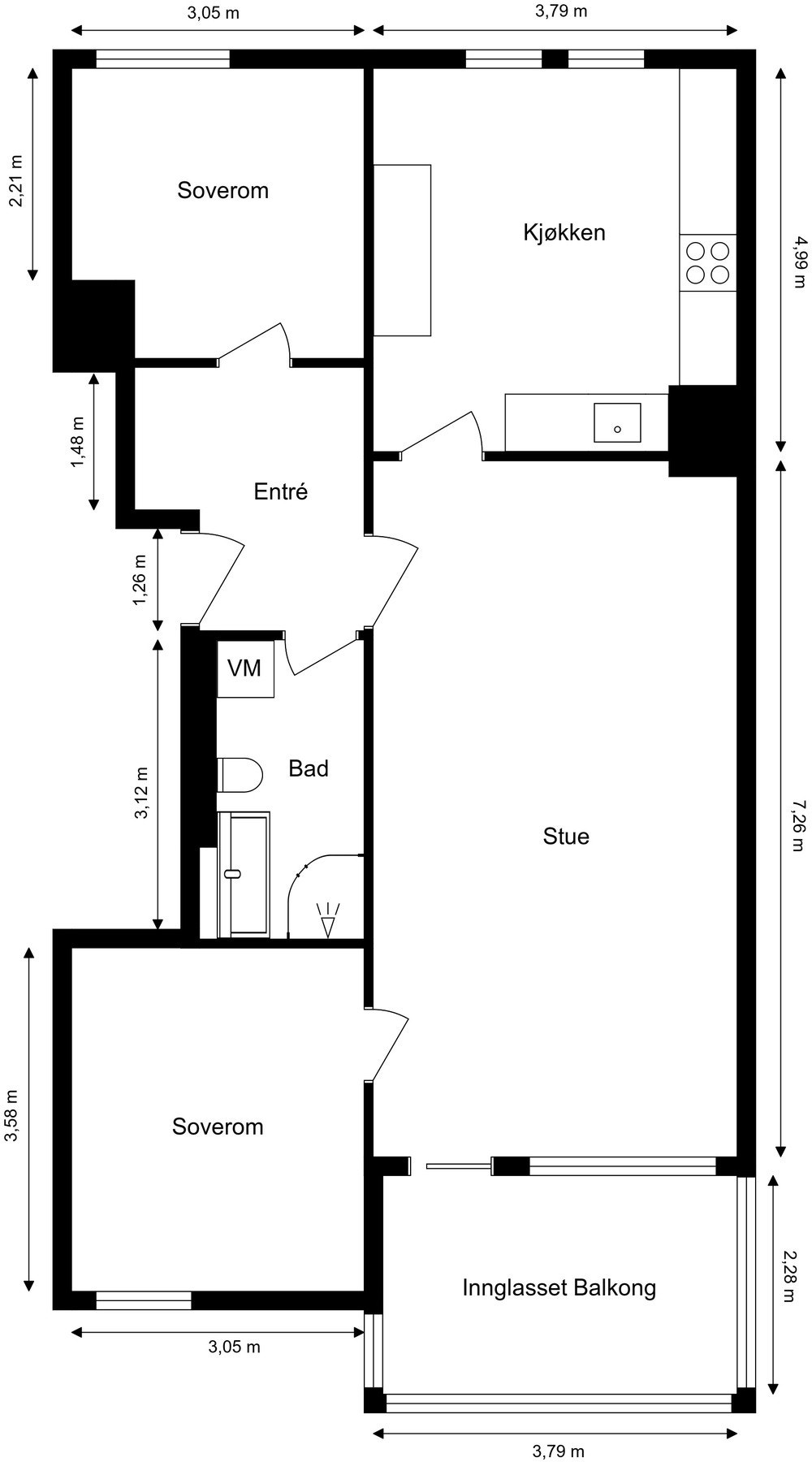 Boligens plantegning Galleribilde