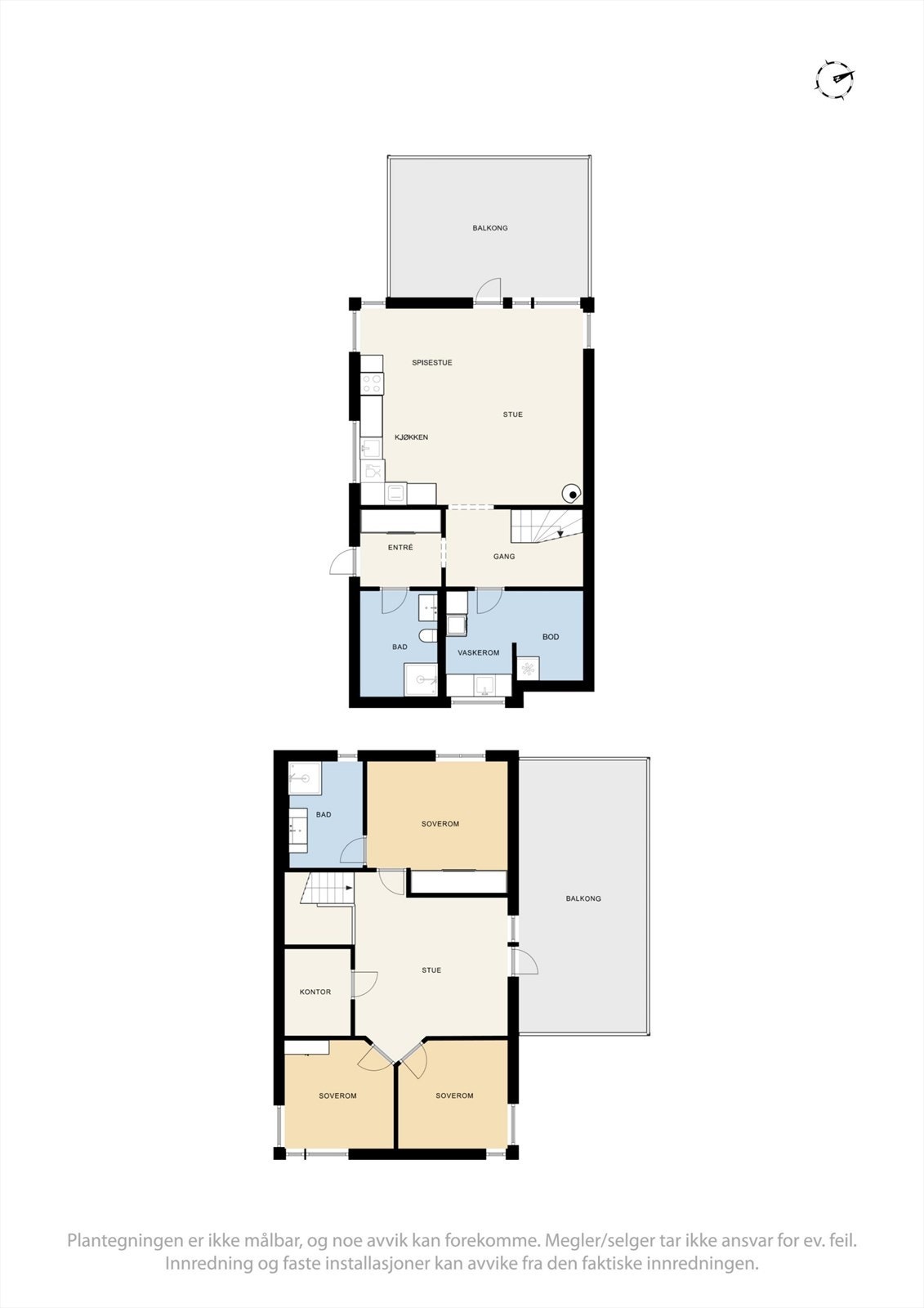 Plantegning hele boligen. Galleribilde
