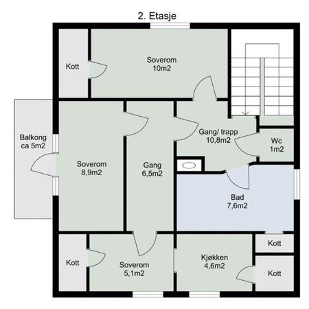 Planskisse 2. etasje Galleribilde