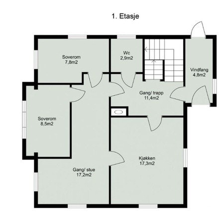 Planskisse 1. etasje Galleribilde